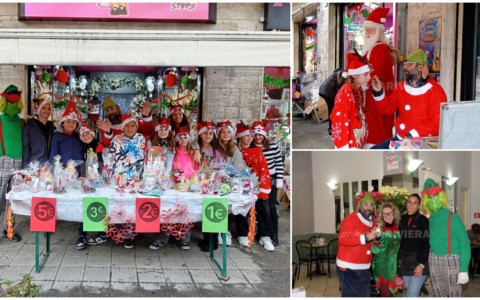 La magia della bancarella natalizia dei piccoli artisti