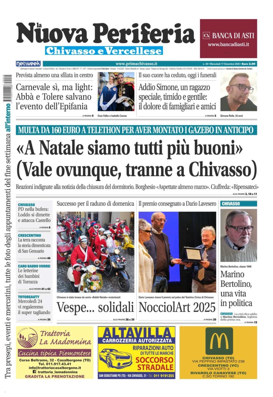La Nuova Periferia è in edicola da oggi, mercoledì 17 dicembre