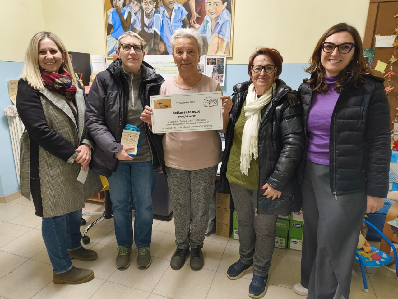 La Pro Loco di Verolengo per il Centro Antiviolenza di Chivasso