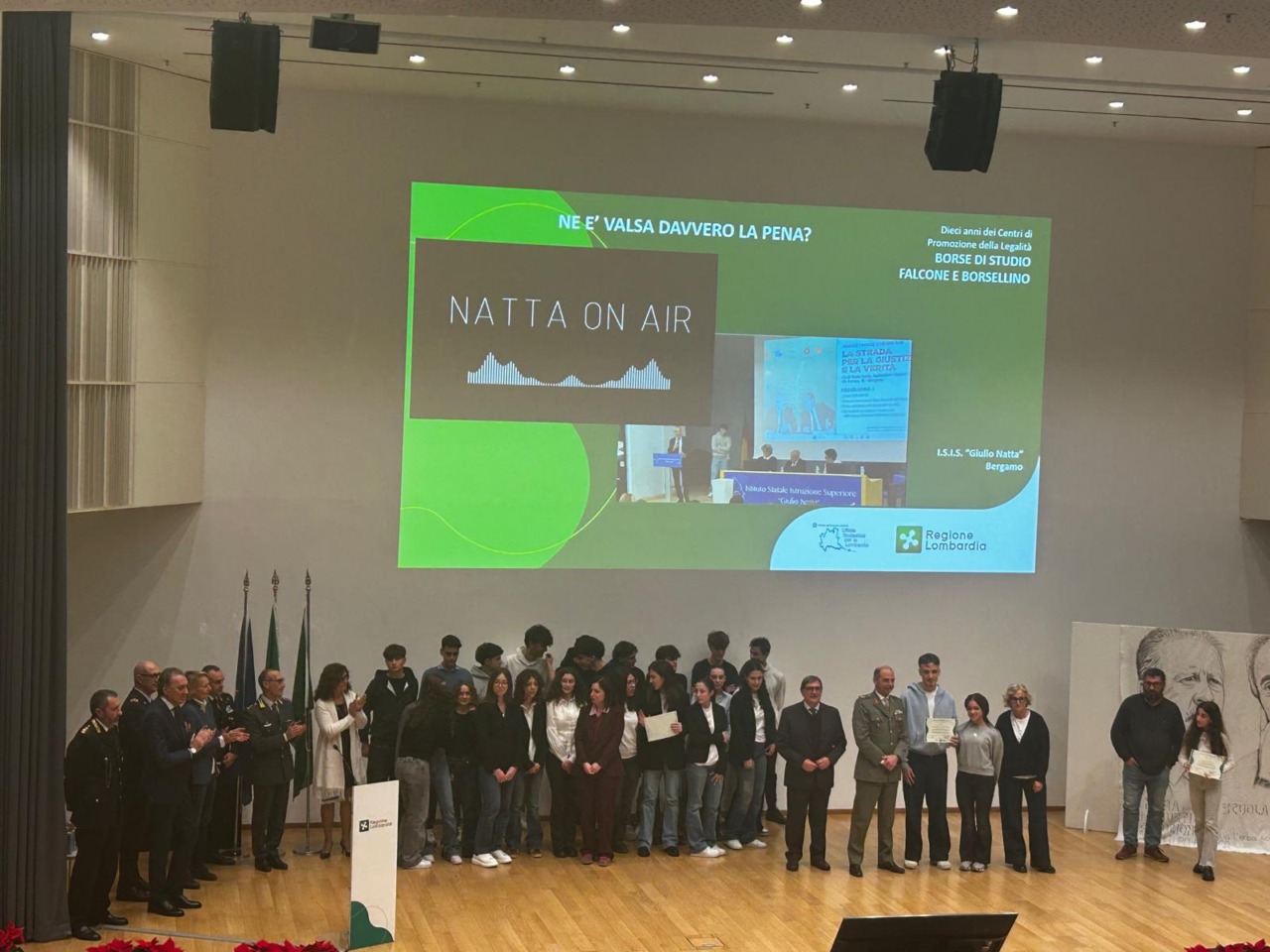 L’Istituto Natta di Bergamo premiato con la borsa di studio “Falcone e Borsellino” di Regione Lombardia