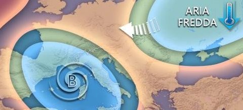 Meteo, maltempo in arrivo con pioggia e neve anche a Natale