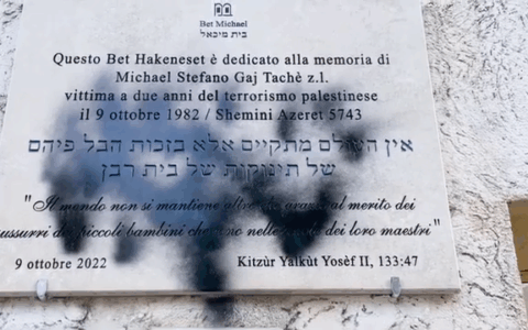 Nuova scritta antisemita sul Lungotevere, vicino alla sinagoga