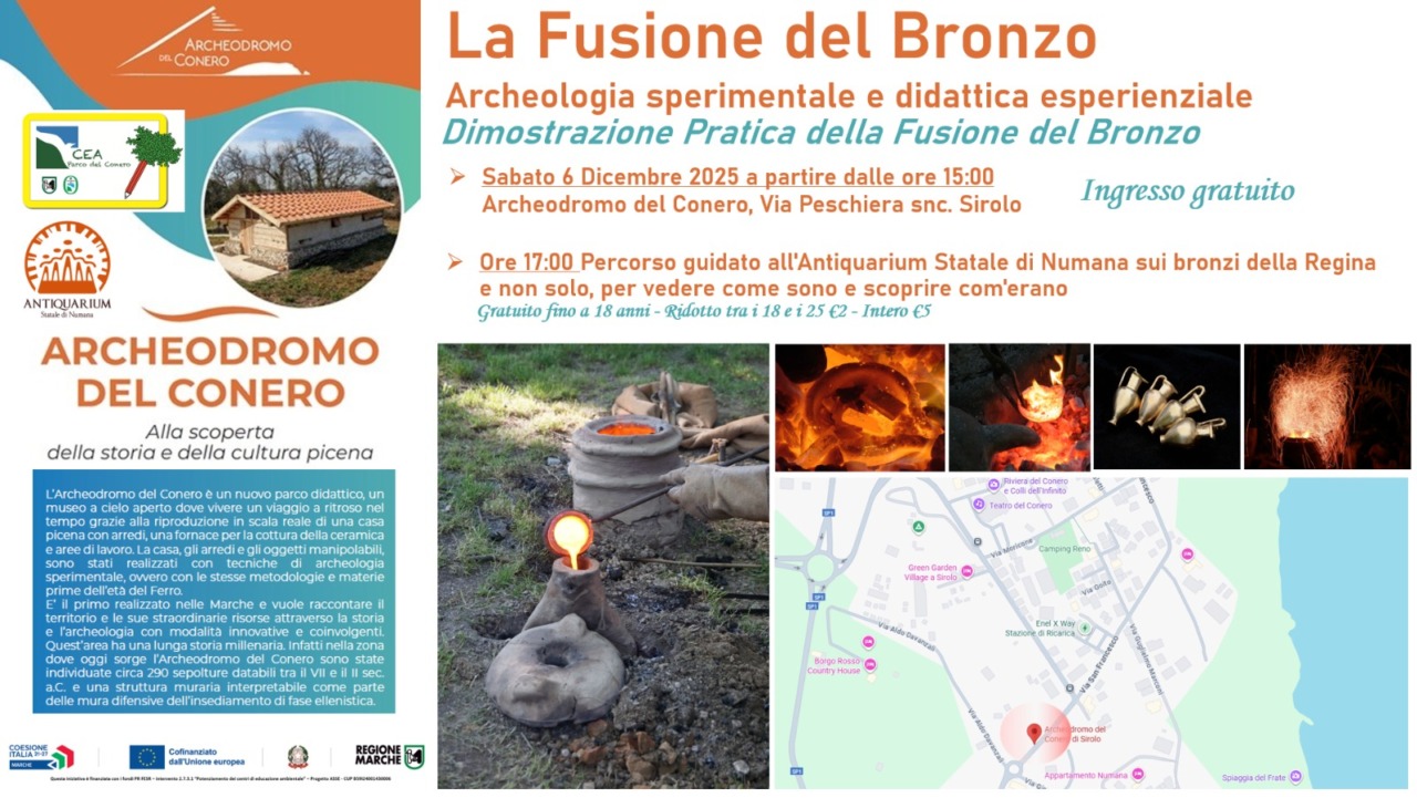 Parco del Conero. “La Fusione del Bronzo” – Archeologia didattica e didattica esperienziale