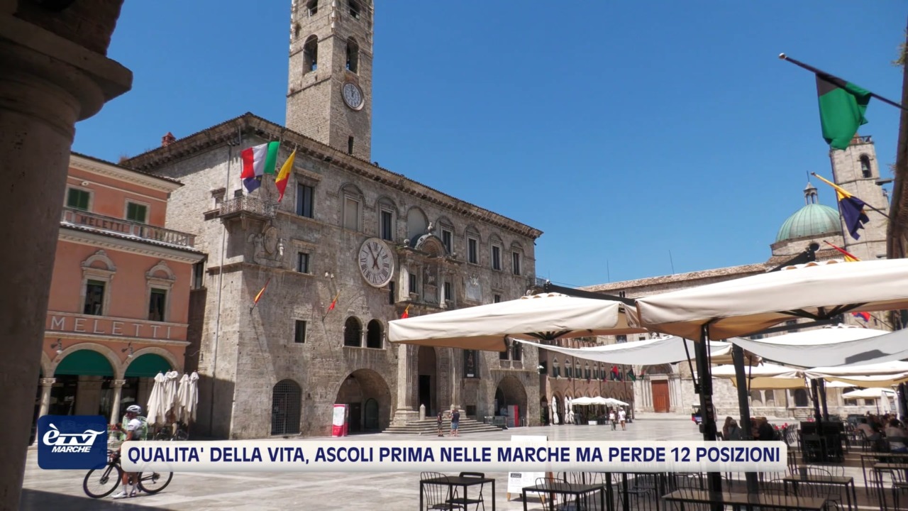 Qualità della vita, Ascoli al top Marche ma perde 12 posizioni – VIDEO