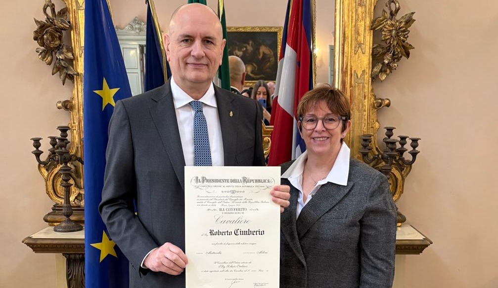 Roberto Cimberio insignito del titolo di Cavaliere della Repubblica