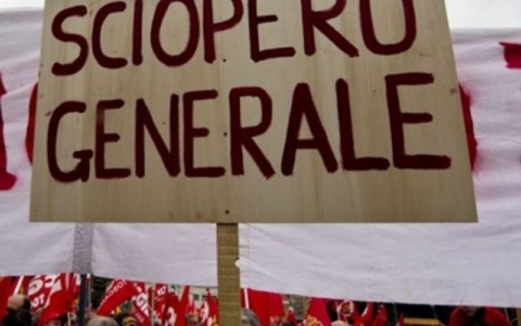 Sciopero generale venerdì 12 dicembre
