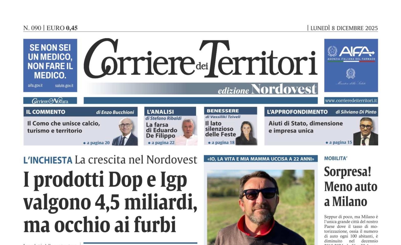 Sul nuovo Corriere dei Territori si parla dei prodotti Dop Igp: quanto valgono?