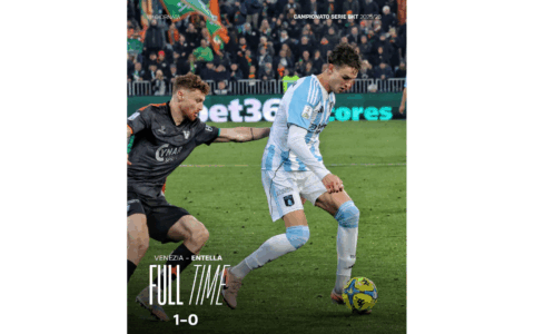 Venezia-Virtus Entella: 1-0