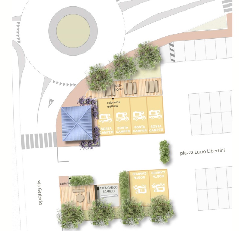30 mila euro per trasformare piazza Libertini in un’oasi per camperisti