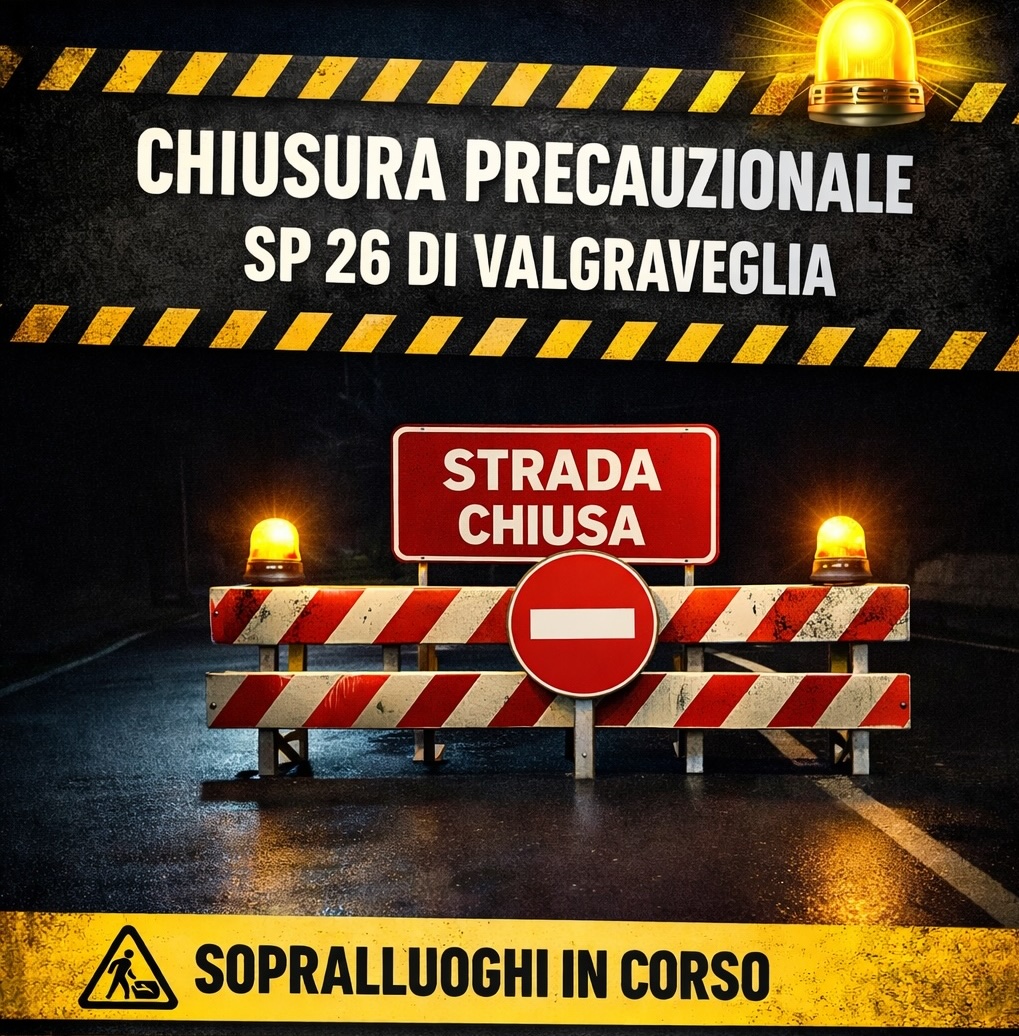 Chiusa la sp 26 della Val Graveglia al km 12