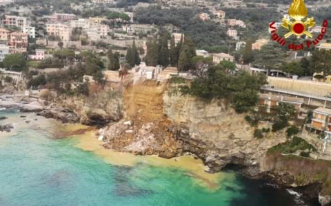 Falesia di Camogli, lavori di messa in sicurezza entro l’anno