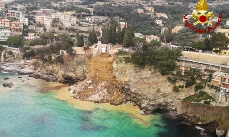 Falesia di Camogli, lavori di messa in sicurezza entro l’anno