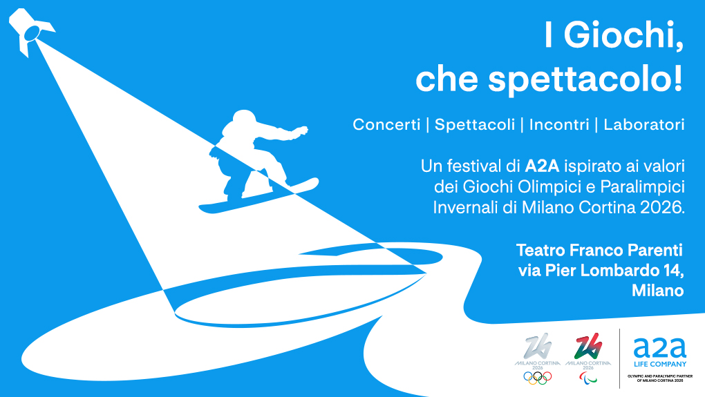 “I Giochi, che spettacolo!”: A2A e Teatro Franco Parenti celebrano le Olimpiadi e Paralimpiadi invernali di Milano Cortina 2026 con un festival culturale