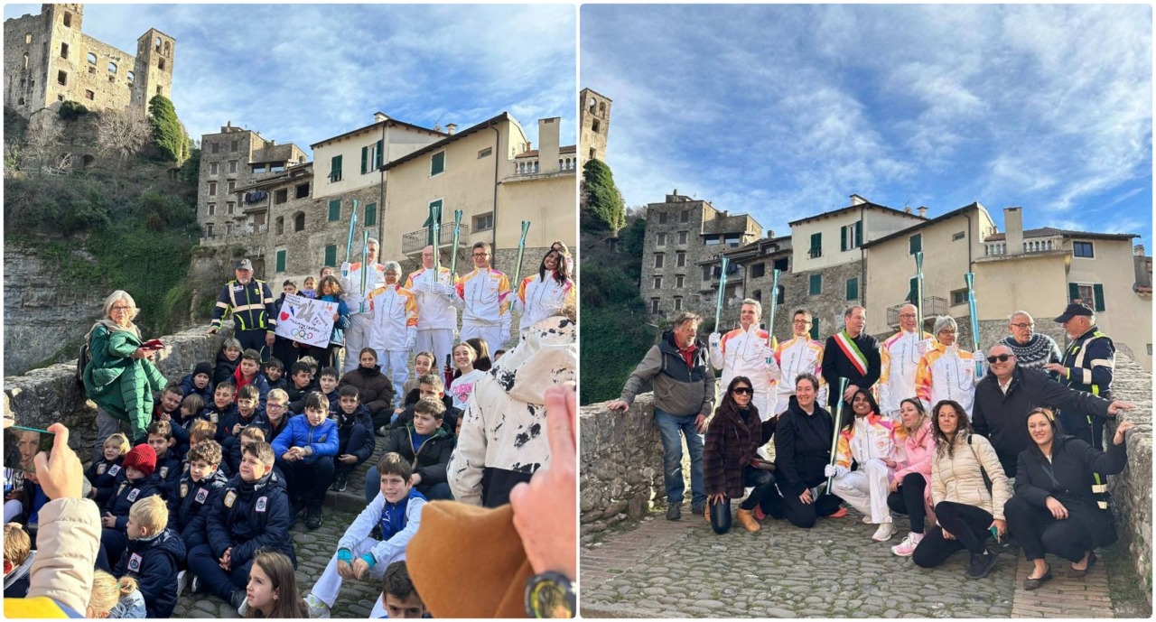 La fiaccola olimpica parte da Dolceacqua per poi spostarsi a Ventimiglia
