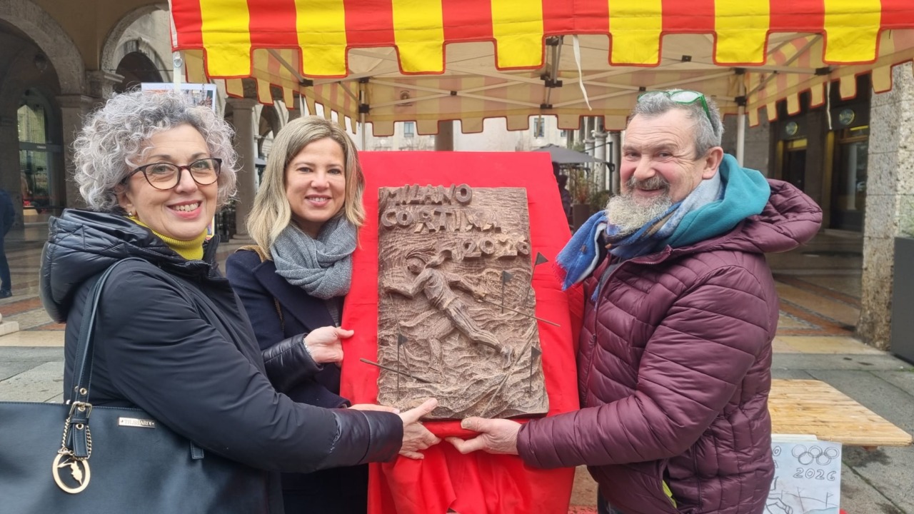 L’opera di cioccolato del trevigliese Bruno Manenti dedicata ai Giochi olimpici Milano-Cortina