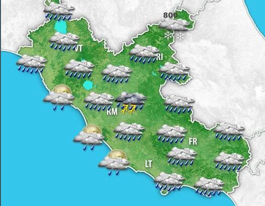 Maltempo, allerta gialla a Latina e Frosinone