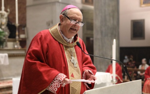 Messa del vescovo Cantoni per salutare le Olimpiadi