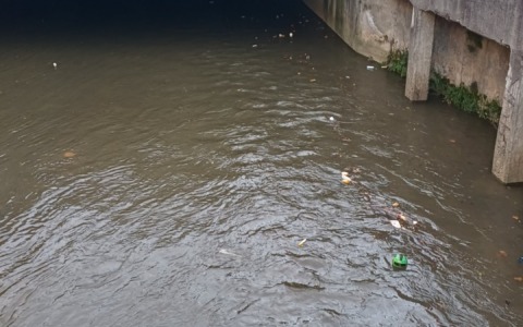 Quell’immondizia trascinata dalla Morla sotto il ponticello di via Borgo Palazzo