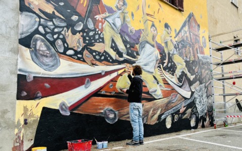 Restaurato il murales della stazione di Nole sulla Resistenza: inaugurazione il 25 Aprile