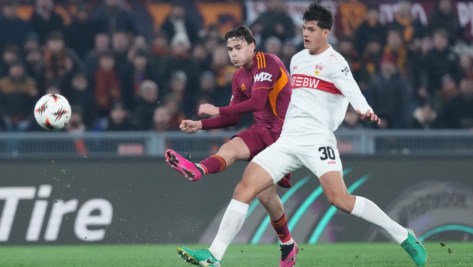 Roma-Stoccarda 2-0. Festa giallorossa con Pisilli, autore di una doppietta