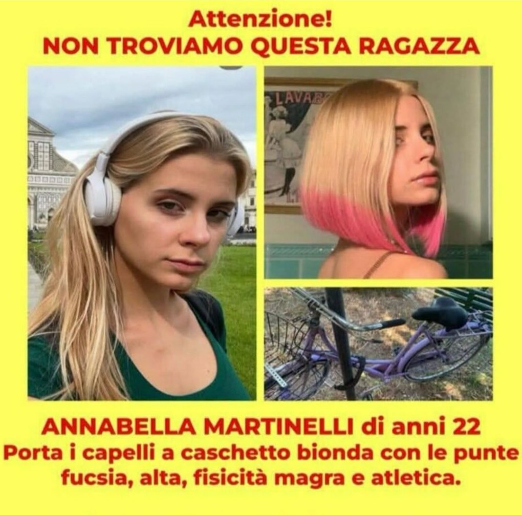 Scomparsa Annabella Martinelli, studentessa di Unibo
