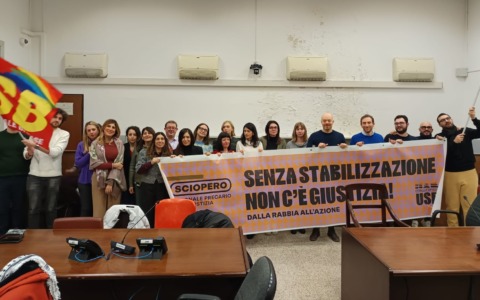 Tribunale Alessandria, presidio dell’Unione sindacale di base contro il precariato