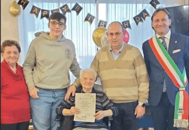 Volpiano festeggia i 100 anni di Ugolina Cicconi: un secolo di vita, memoria e valori