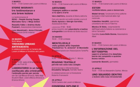 Alisei, svelato il programma: tre appuntamenti aperti al pubblico