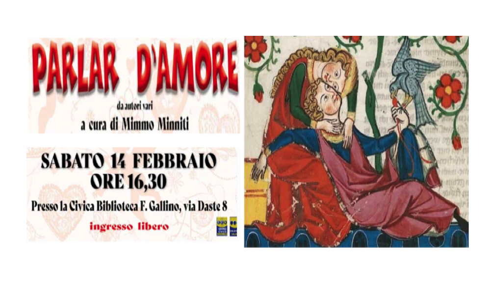 Alla Biblioteca Gallino di Via N.Daste a Sampierdarena va in scena “Parlar d’Amore”, spettacolo di vari autori assemblati ed orchestrati con maestria da Mimmo Minniti.