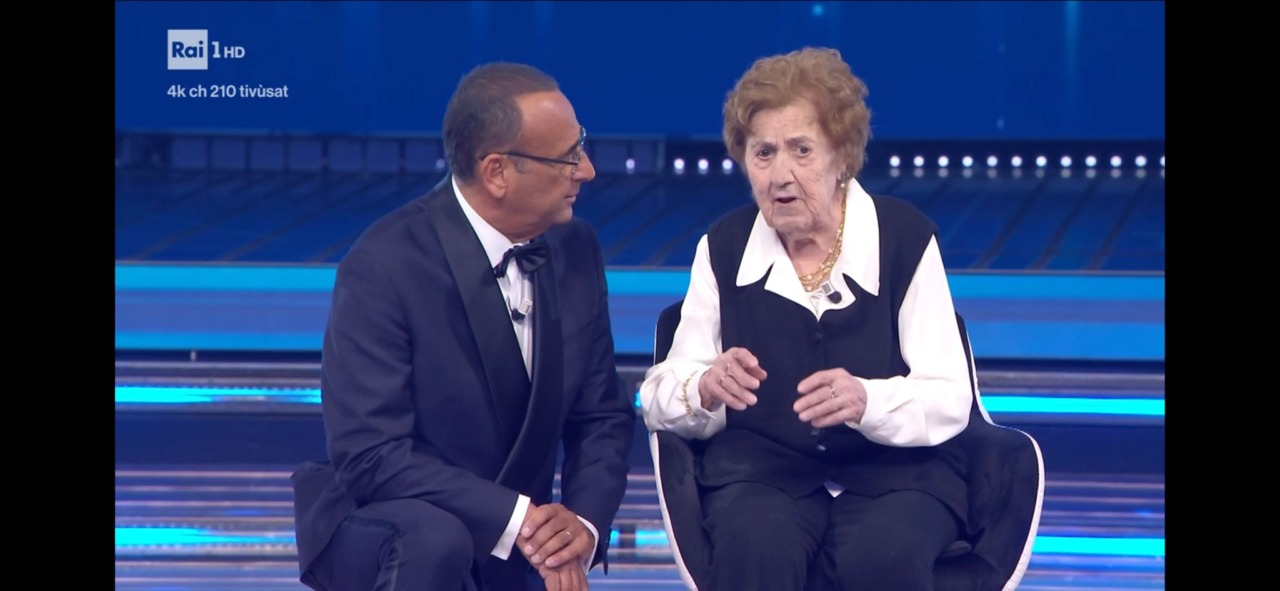 Chiavari all’Ariston: i 105 anni di Gianna Pratesi conquistano Sanremo