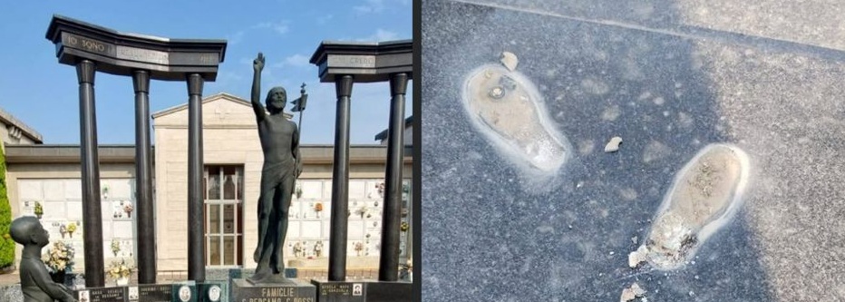 Cimiteri sotto attacco, doppio furto a Antegnate e Fontanella: rubate statue di bronzo dalle tombe