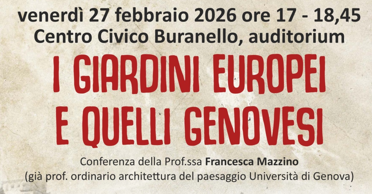 I “Cercamemoria” della Biblioteca F.Gallino di San Pier d’Arena presentano la conferenza “I Giardini europei e quelli genovesi”.