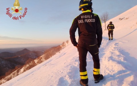 Intervento di soccorso dei Vigili del fuoco lecchesi sul Monte San Primo