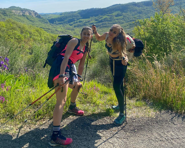“La fatica e poi l’emozione dell’arrivo sulla Via degli Dei”