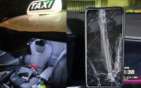 Litiga con un tassista e gli danneggia smartphone e parabrezza