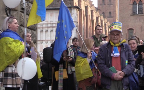 Manifestazione a sostegno dell’Ucraina a 4 anni dall’inizio della guerra