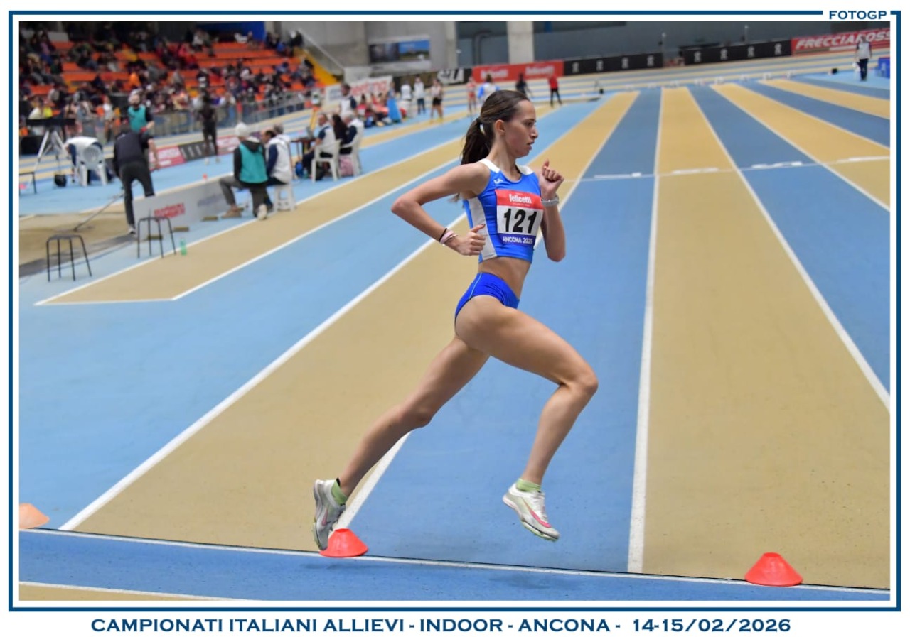 Matilde Paggi è quarta negli 800 Metri ai Campionati Italiani Allievi Indoor