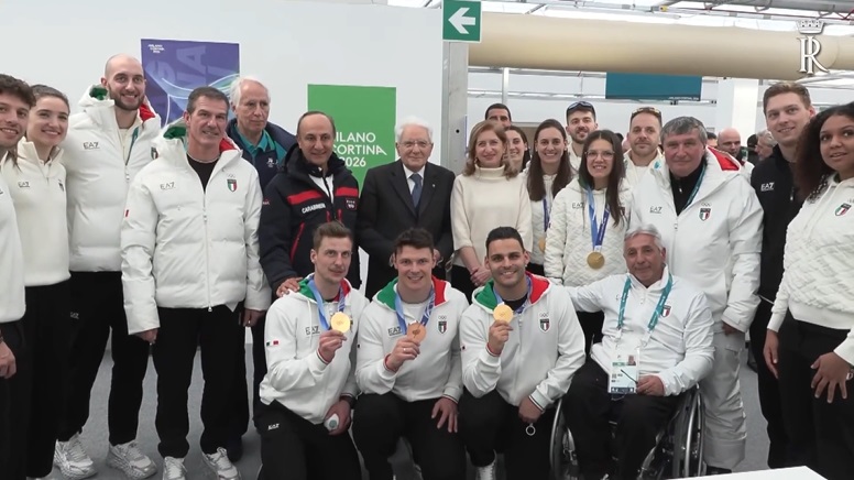 Mattarella a Cortina dopo l’oro di Brignone: pranzo con gli atleti al Villaggio Olimpico e firma del Murale della Tregua