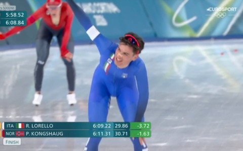 Milano-Cortina, Riccardo Lorello è bronzo nel pattinaggio di velocità