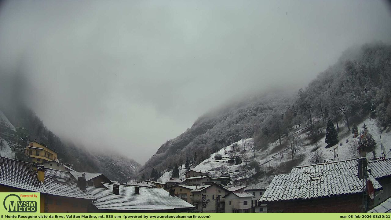 Neve a bassa quota nel Lecchese