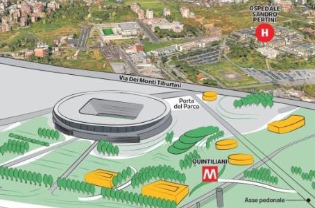 Nuovo stadio della Roma, il Campidoglio: “Progetto di sensibile incremento delle aree verdi”