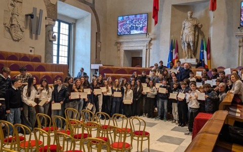 Piccoli amministratori per un giorno in Aula Giulio Cesare