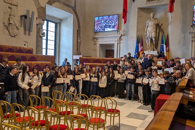 Piccoli amministratori per un giorno in Aula Giulio Cesare