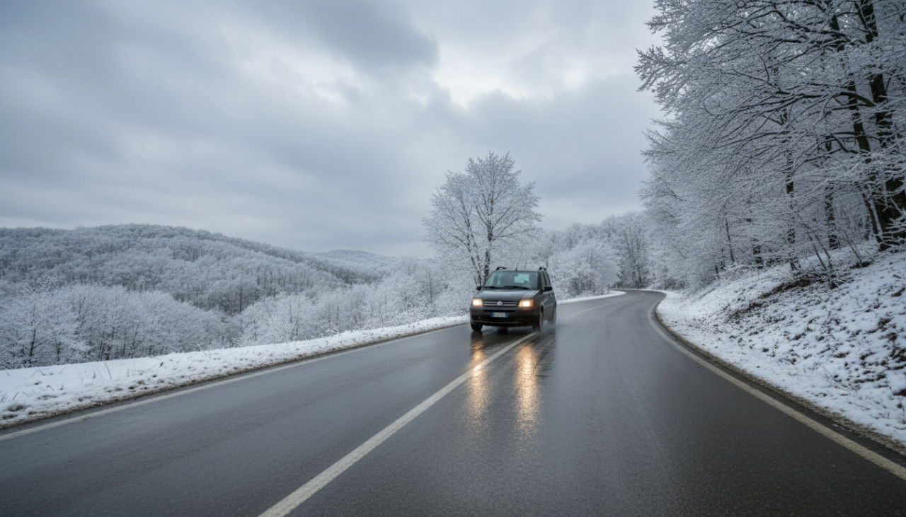 Quando la pioggia diventa ghiaccio: il gelicidio insidia le strade dell’Oltrepò Pavese