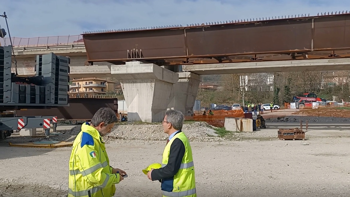 Acqualagna. Al via il varo del nuovo viadotto Candigliano – FOTO