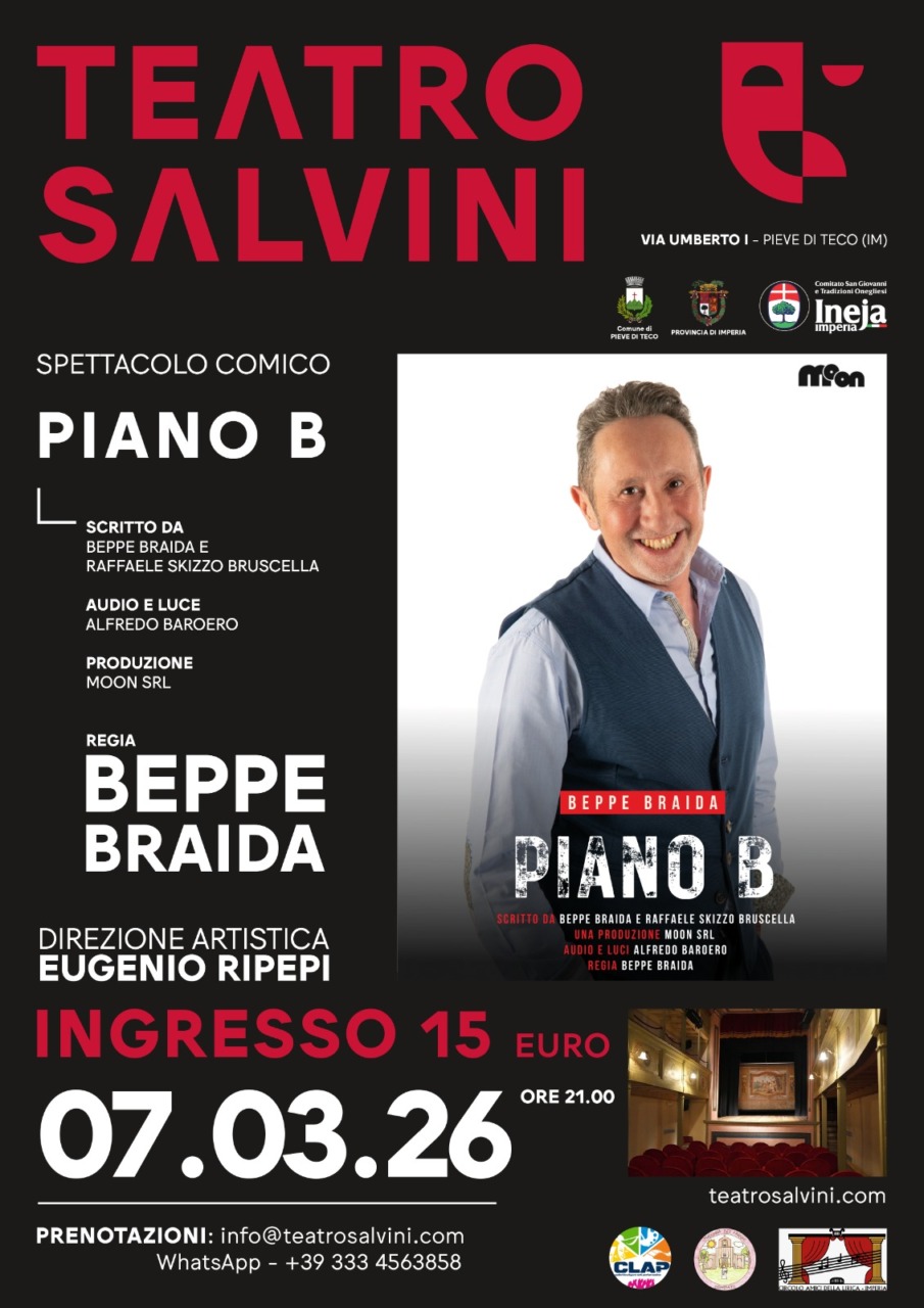 Beppe Braida al teatro Salvini di Pieve di Teco