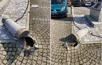 Danneggiato il monumento a Don Evasio Ferraris: l’appello del sindaco contro l’inciviltà