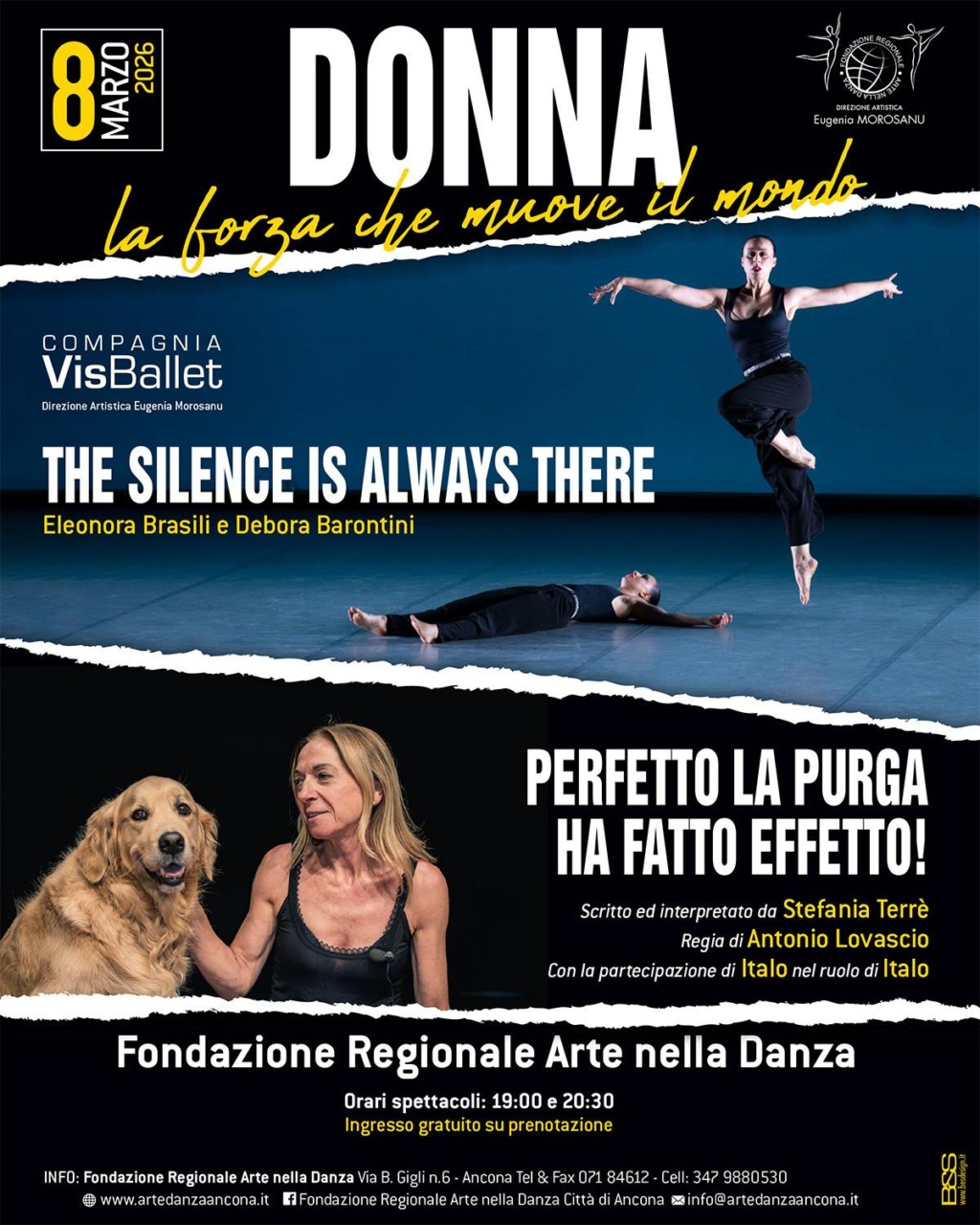 Donna, la forza che muove il mondo: F.R.A.D. celebra l’universo femminile con due spettacoli di danza e prosa