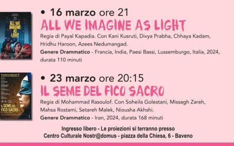 Fino al 23 marzo 2026 torna la rassegna “Metti un lunedì al cinema… a Baveno”