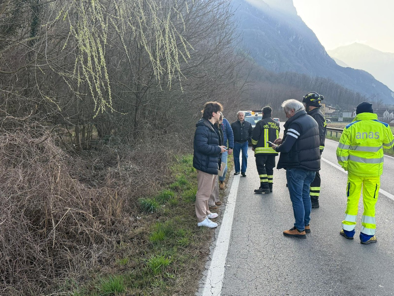 Frana sulla Statale 36: strada chiusa in Valchiavenna